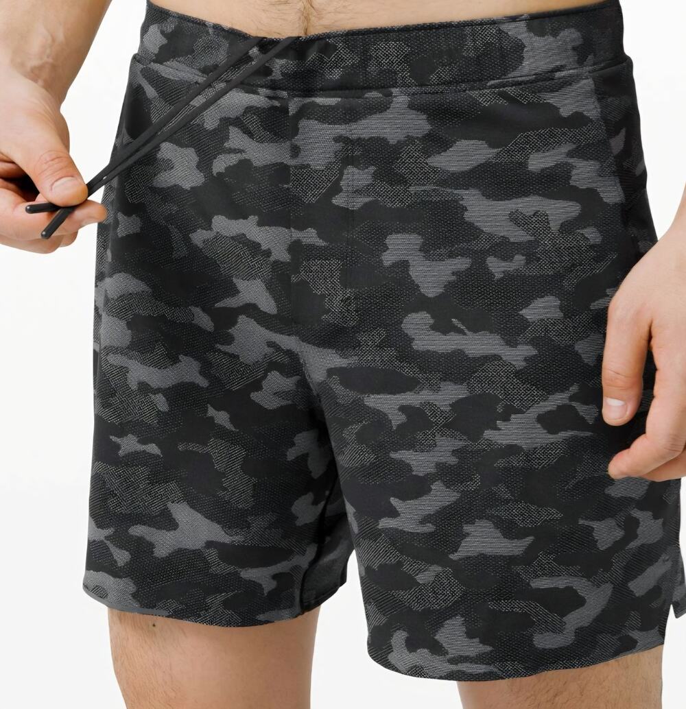 Lululemon Surge Shorts Men's sz M With Liner & Drawcord, Camo Print Mesh 5.5"